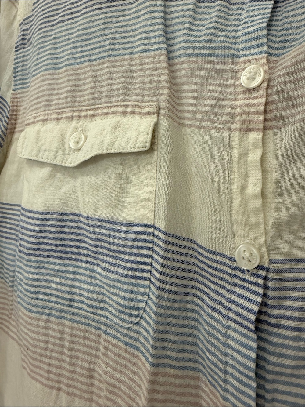 Horny Toad Striped Button-Up Shirt in Blue and Pink - Picture 4 of 4